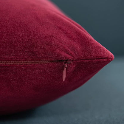 Throw Pillow Covers 12x20 Christmas Burgundy: 2 Pack Cozy Soft Velvet - Image 2