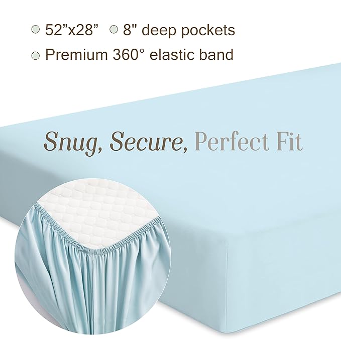 Bella Coterie Luxury Bamboo Viscose Crib Sheet | Organically Grown | Ultra Soft - Image 5