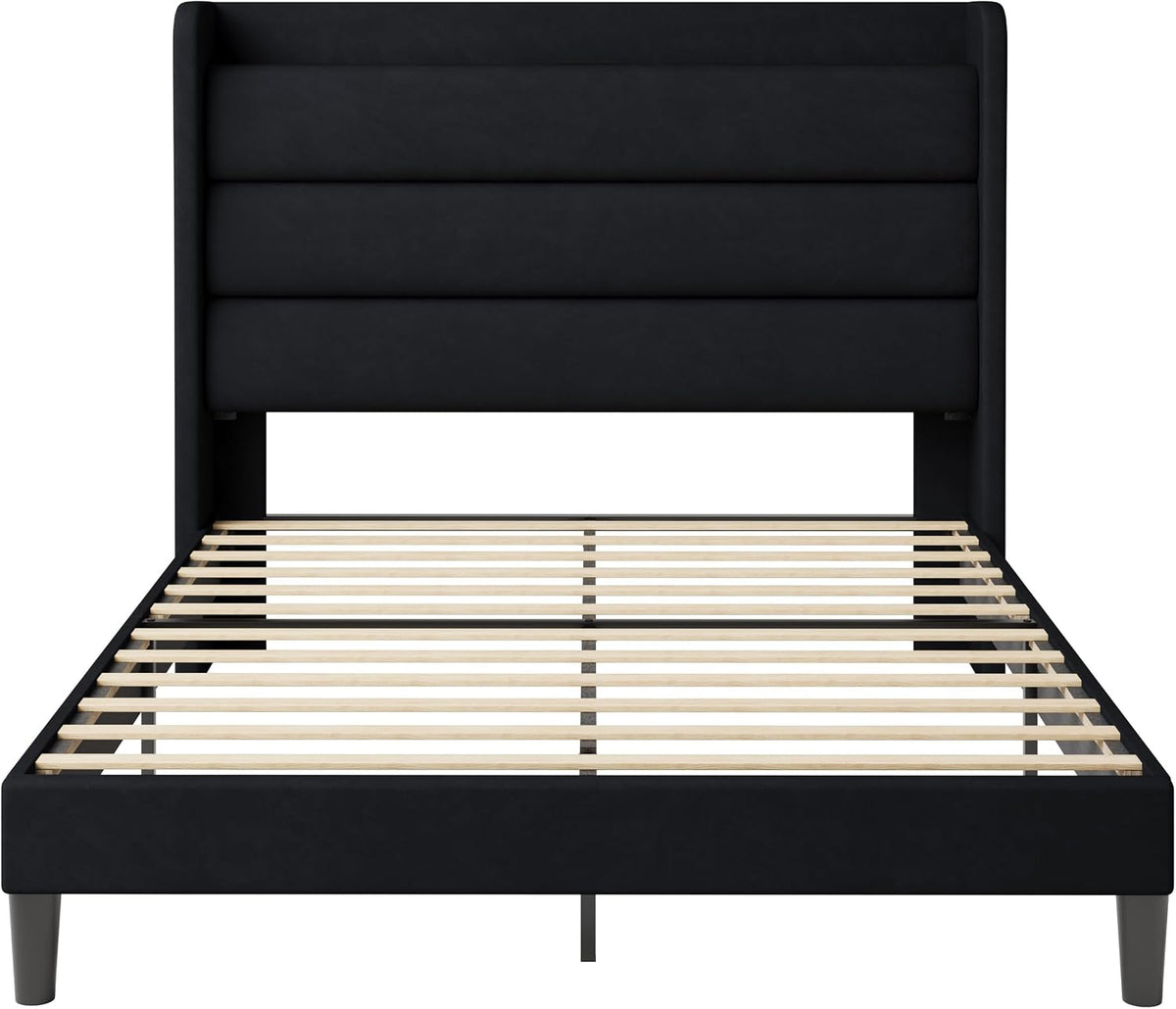 sha cerlin storage queen bed frame with charging, view 9