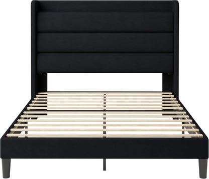 sha cerlin storage queen bed frame with charging, view 9