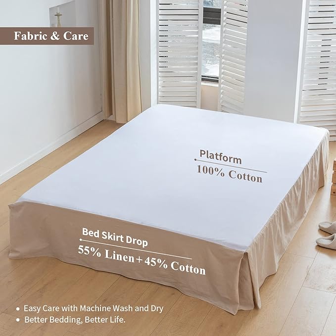 BISELINA French Linen Bed Skirt - Image 3