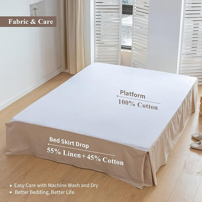 BISELINA French Linen Bed Skirt - Image 3