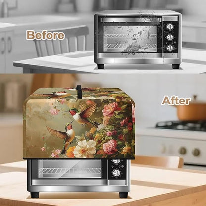 Microwave Oven Dust Cover, Hummingbird Polyester Waterproof Microwave Dust - Image 4