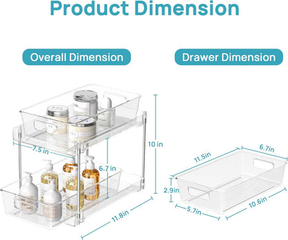 vtopmart 4 pack pull out bathroom under sink shown in use