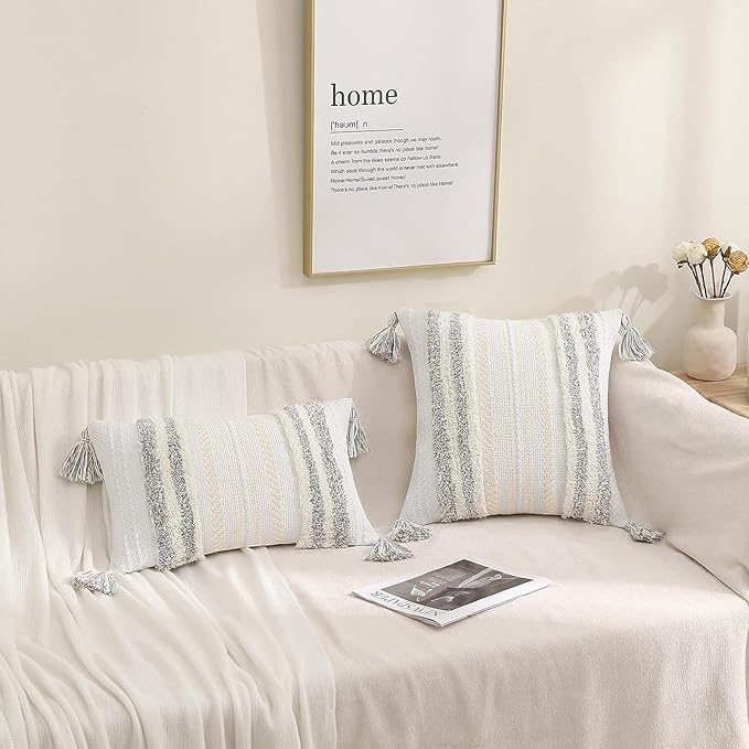 decorUhome Decorative Boho Throw Pillow Covers 12x20 Set of 2, Lumbar Accent - Image 9