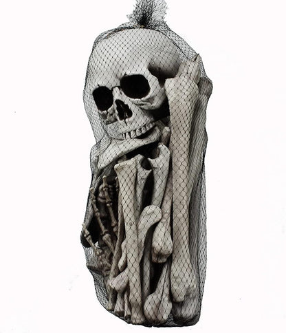 XONOR 28 Pieces Skeleton Bones and Skull for Halloween Decor or Spooky Graveyard Ground Decoration (28PCS)