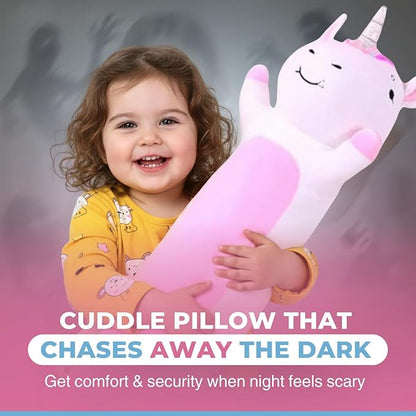 Unicorn Plush Body Pillow for Kids | Long Stuffed Animal Cuddle Pillow | Soft - Image 3