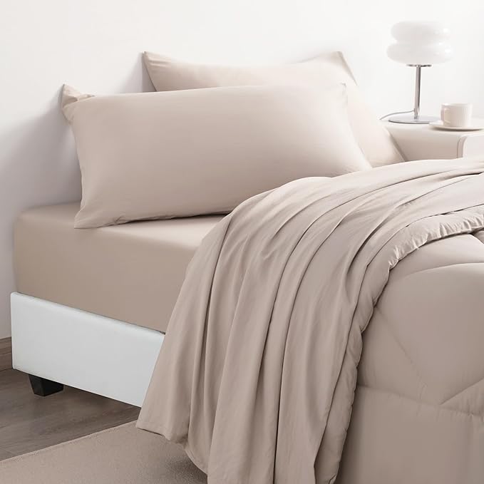 NTBAY Twin Comforter Set with Sheets, 5 Pieces Soft and Breathable Twin Bedding - Image 9