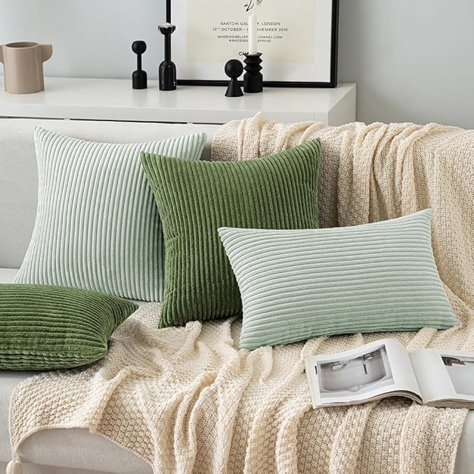 MIULEE Pack of 2 Pillow Covers Soft Soild Decorative Throw Pillow Covers Set - Image 5