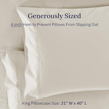 Luxuriously Soft Hotel Quality 600 Thread Count, 100% Cotton Set of 2 Cases - Image 5