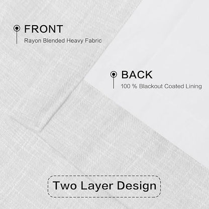 IVAPUPU Linen Pinch Pleated Full Blackout Curtains - Image 4