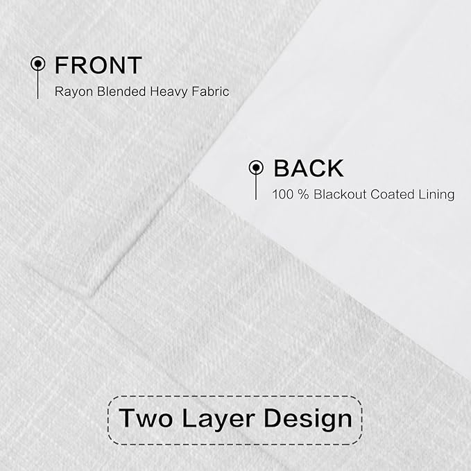 IVAPUPU Linen Pinch Pleated Blackout Curtains - Image 4