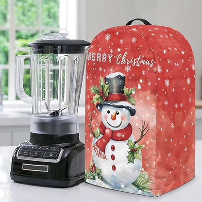 Merry Christmas Blender Dust Cover Stand Mixer or Coffee Maker Appliance Covers by Annejudy