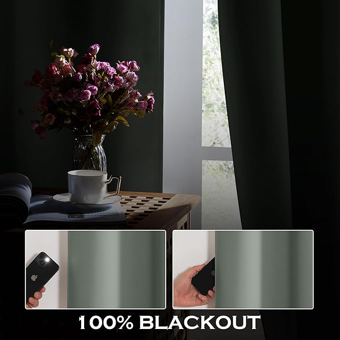 KGORGE 4-in-1 Soundproof Anti Dust 100% Blackout Curtains - Image 3