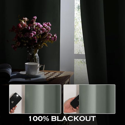 KGORGE 4-in-1 Soundproof Anti Dust 100% Blackout Curtains - Image 3