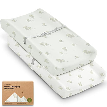 2-Pack Organic Changing Pad Covers by KeaBabies