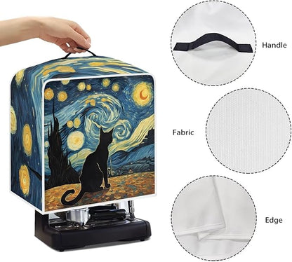 Starry Night Cat Print Coffee Machines Covers - Image 5
