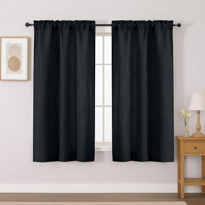 Gwine Black Curtains 45 Inch Length by Gwine