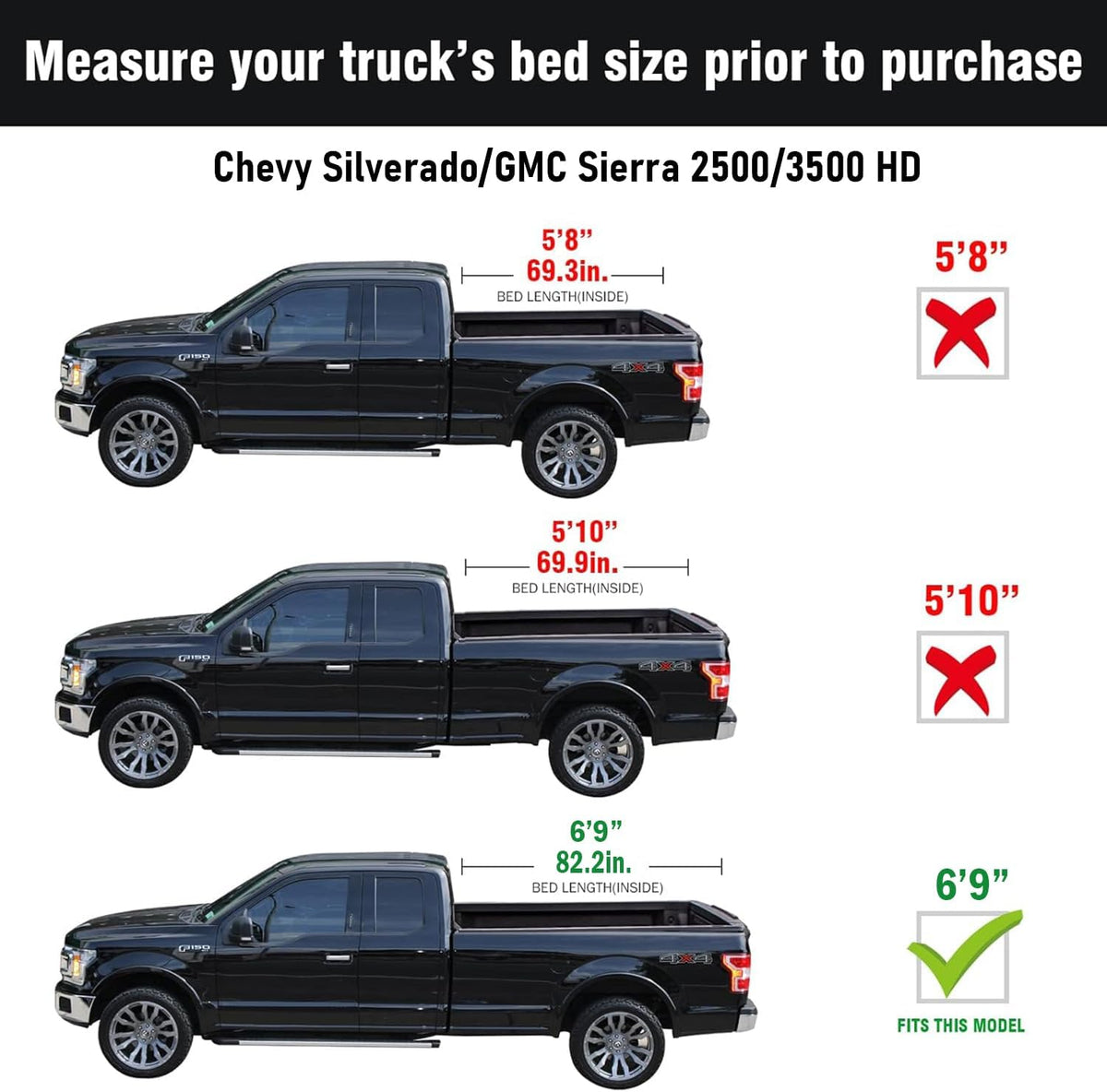 tutel low profile hard shell flip-up truck bed, package contents