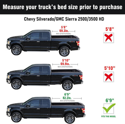 tutel low profile hard shell flip-up truck bed, package contents