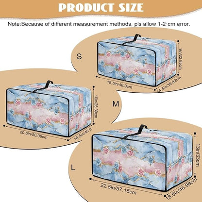 Rose Marble Texture Print Microwave Oven Grill Cover Protector Polyester-Linen - Image 7