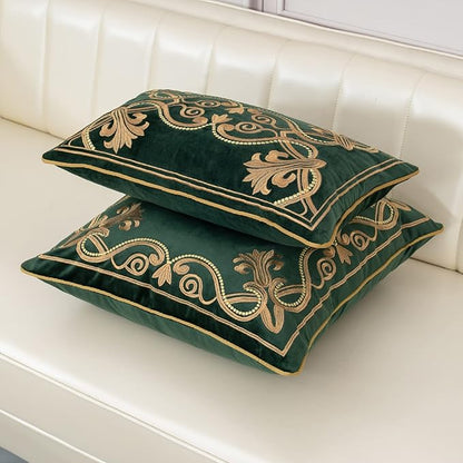Aeckself European Luxury Velvet Lumbar Throw Pillow Cover 12 x 20 Inch - Image 4