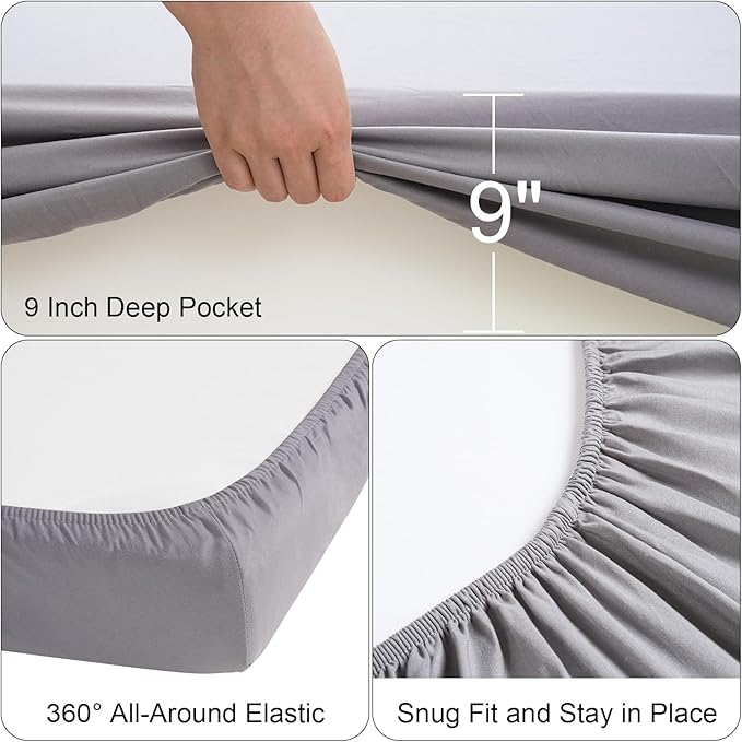 Cot Sheets 31" x 75", 2 Pack Cot Fitted Sheet - Image 6
