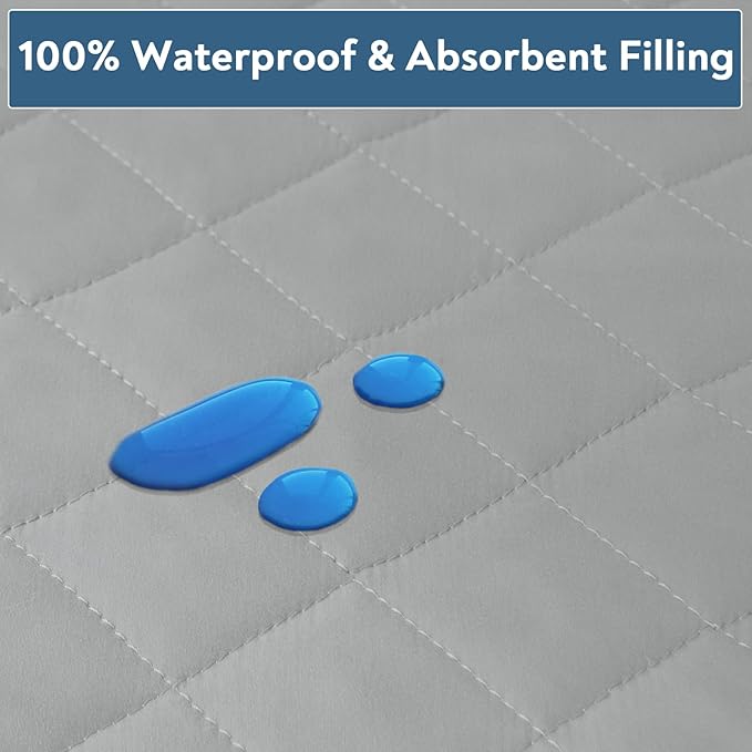 Mini Crib Mattress Protector 2 Pack, Waterproof Mini Crib Mattress Pad Cover - Image 2