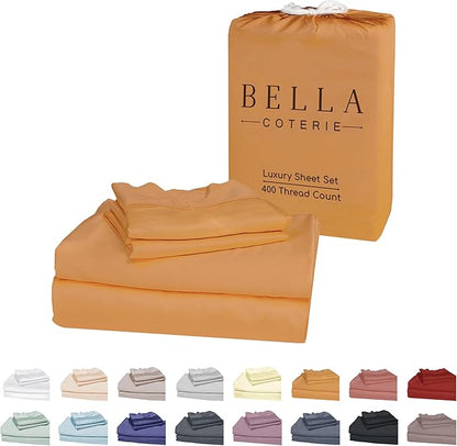 Bella Coterie Luxury Bamboo Viscose Cal King Size Sheet Set | 100% Organically by BC