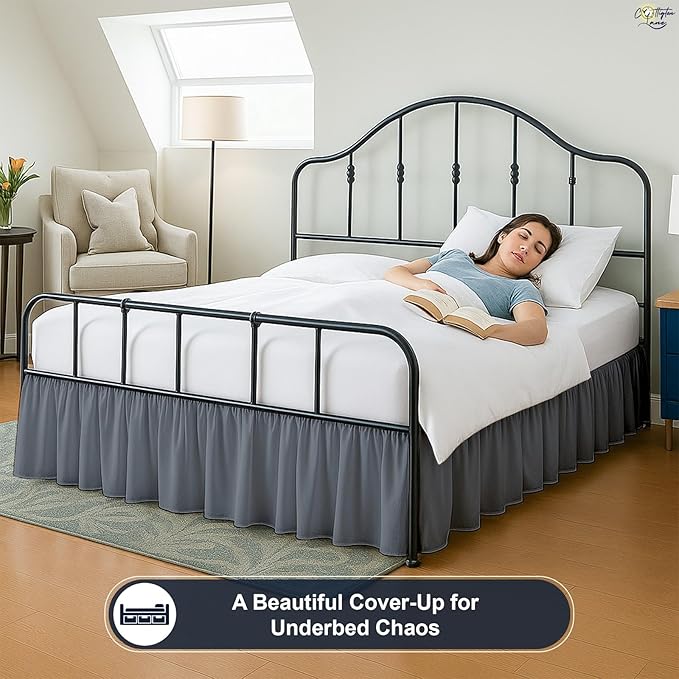 Cottington Lane Ruffled Bed Skirt King Size - Image 6