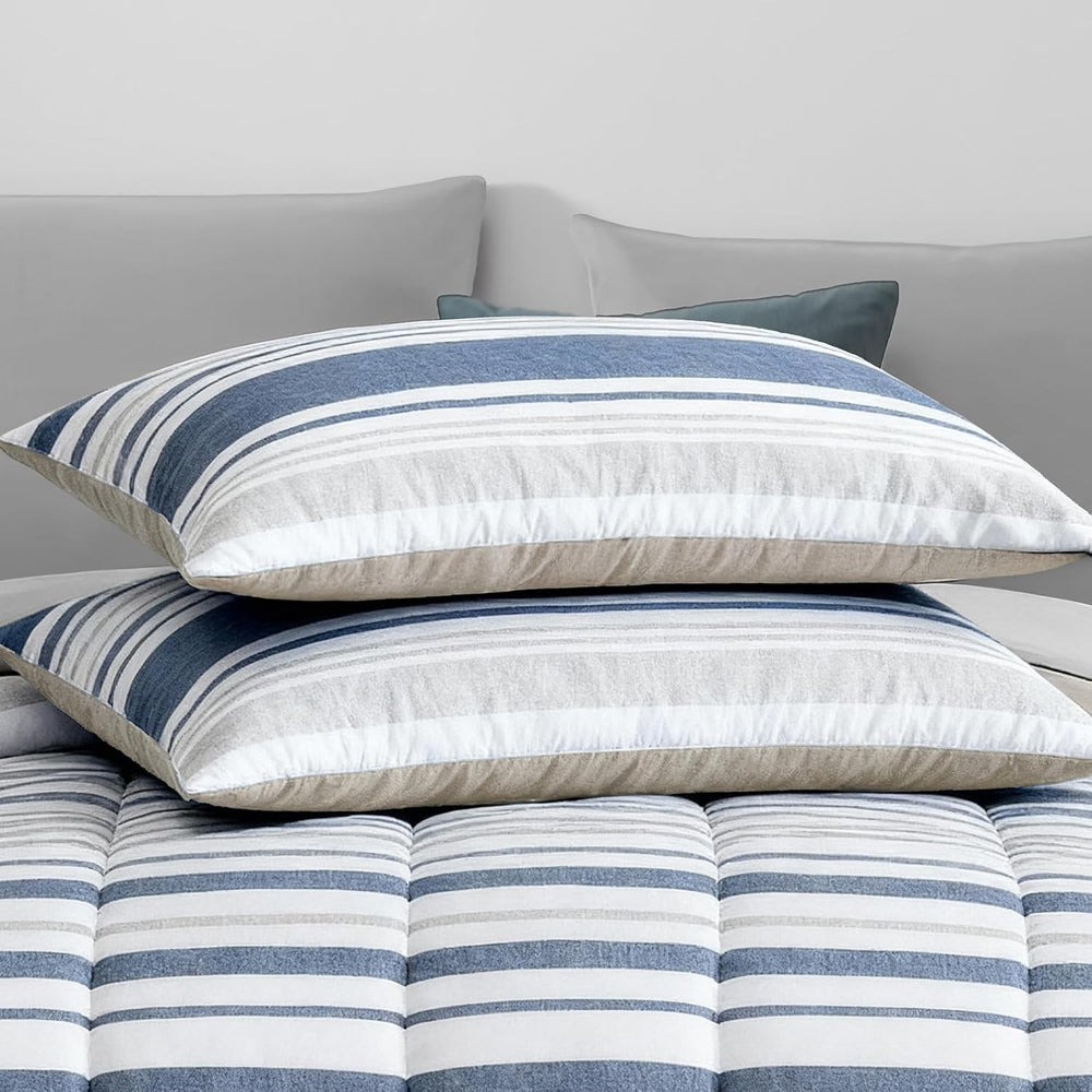 Monbix Full Size Comforter Sets - 7 Pieces Bed in a Bag Full Bedding Set