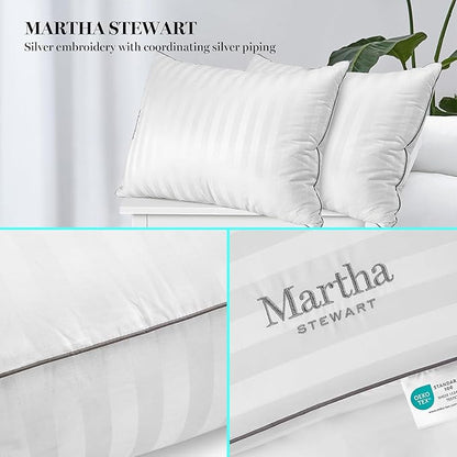Martha Stewart Hotel Collection Pillow 500 Thread Count Damask Stripe - Image 7
