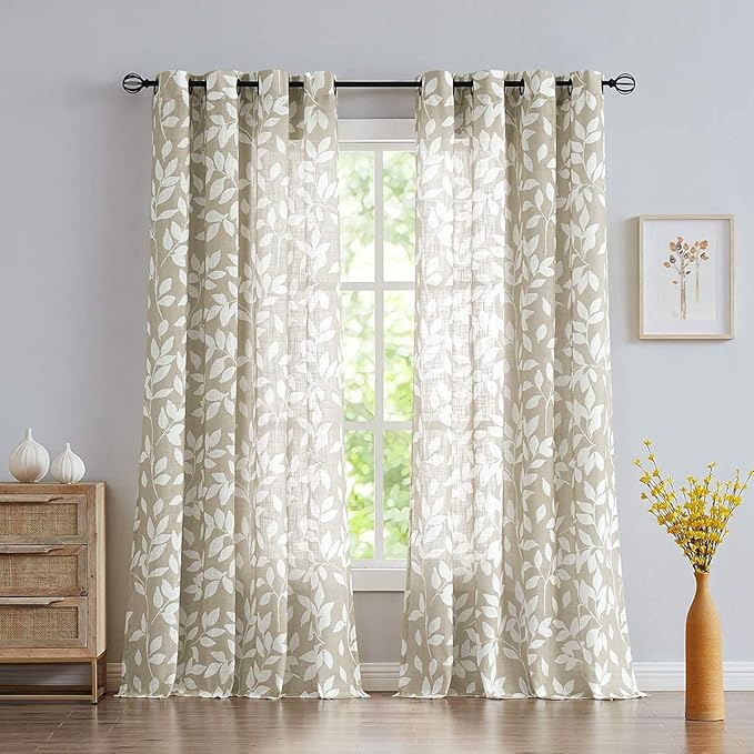 Treatmentex Leaf Semi Sheer Curtains by Treatmentex