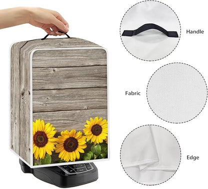 Mumeson Sunflower Print Coffee Maker Cover Blender Dust Cover Juice Machine - Image 4