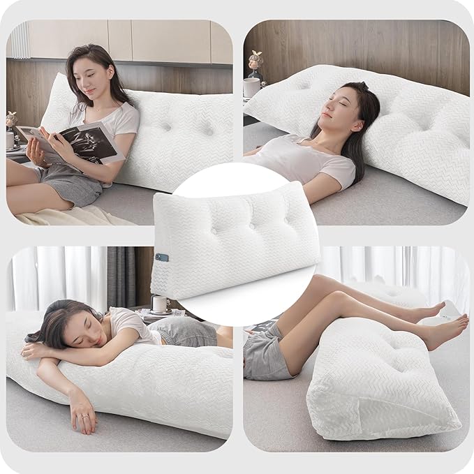 Large Bolster Triangular Headboard Wedge Backrest Positioning Support Bed Rest - Image 4