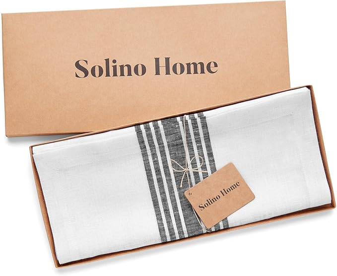 Solino Home Stripe Linen Table Runner 108 Inches Long - Image 6