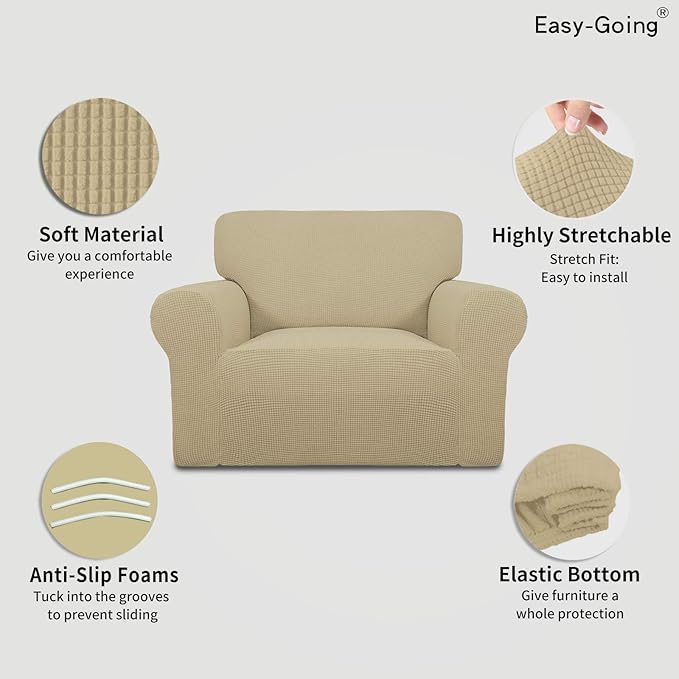 Easy-Going Stretch Oversized Chair Sofa Slipcover 1-Piece Couch Sofa Cover - Image 5