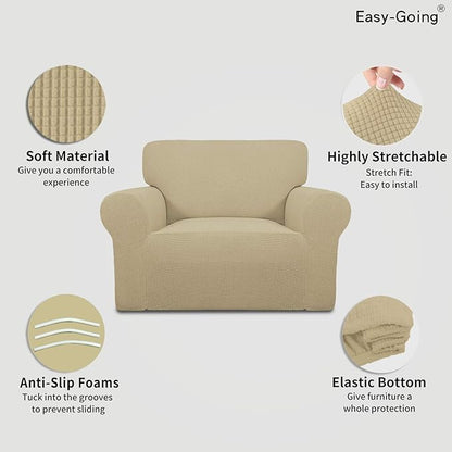 Easy-Going Stretch Oversized Chair Sofa Slipcover 1-Piece Couch Sofa Cover - Image 5