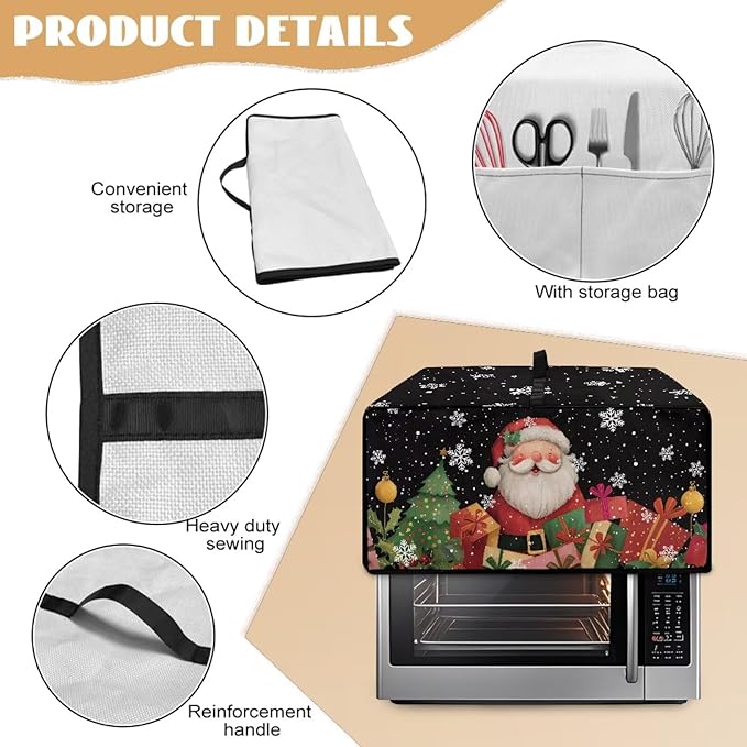 Toaster Oven Cover Dust-Proof Countertop Convection Oven Cover Protective Smart - Image 5