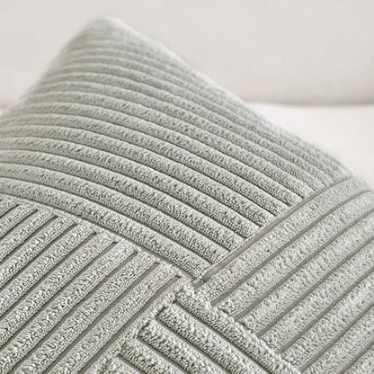 Fancy Homi 2 Packs Grey Lumbar Decorative Throw Pillow Covers 12x20 Inch - Image 3