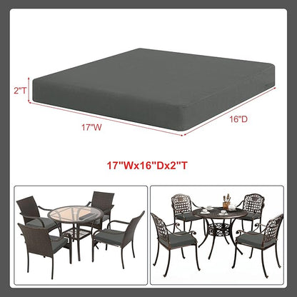 Favoyard Outdoor Chair Cushion Set of 4 Rainproof & Color Fade Resistant 17 x - Image 3