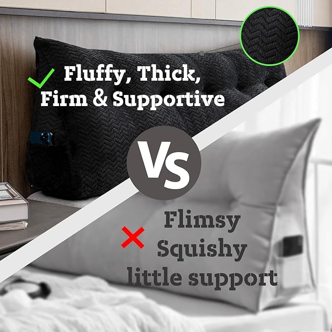 Large Bolster Triangular Headboard Wedge Backrest Positioning Support Bed Rest - Image 7