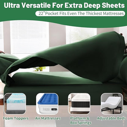 Extra Deep Pocket King Sheets 18-24 Inch 100% Egyptian Cotton 1000 Thread Count - Image 4