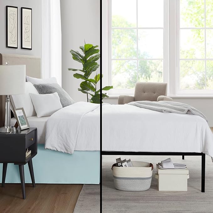 Nestl Light Baby Blue Twin XL Bed Skirt - Image 6