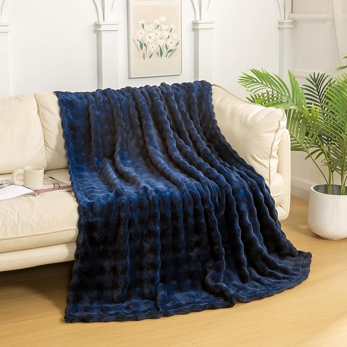 YUSOKI Luxury 3D Bubble Throw Blanket 2lb, All Ages, Home Decoration by YUSOKI