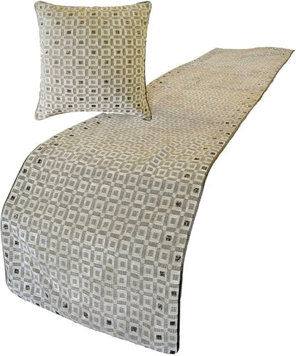 The HomeCentric King/Queen/Twin Grey Designer CA King 86"x18" Bed Runner - Image 4