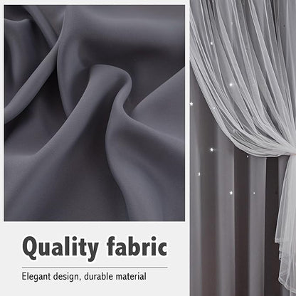 indistar Star Cutout Kids Window Blackout Curtains - Image 7
