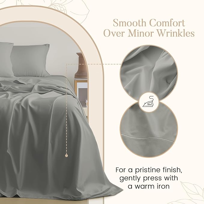 100% Cotton Sheets King Size Sheets Set, 800 Thread Count Sateen Weave Luxury - Image 5