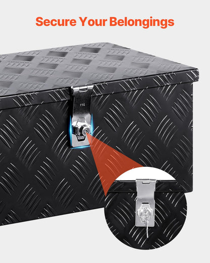 vevor heavy duty aluminum truck bed tool box, side view