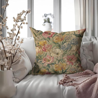 Bohemian Pillow Covers | Vintage Floral & Carpet Design | Double Sided Blue - Image 6